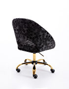Modern leisure swivel office chair black velvet by La Spezia additional picture 2