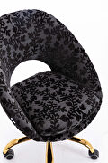 Modern leisure swivel office chair black velvet by La Spezia additional picture 11