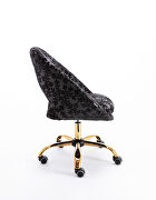 Modern leisure swivel office chair black velvet by La Spezia additional picture 4
