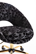 Modern leisure swivel office chair black velvet by La Spezia additional picture 10
