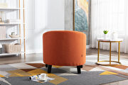 Orange linen accent barrel chair living room chair by La Spezia additional picture 7
