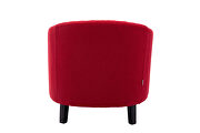 Red linen accent barrel chair living room chair by La Spezia additional picture 11