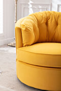 Yellow velvet modern leisure swivel accent chair by La Spezia additional picture 15