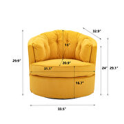 Yellow velvet modern leisure swivel accent chair by La Spezia additional picture 18