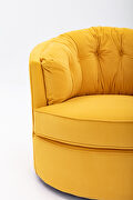 Yellow velvet modern leisure swivel accent chair by La Spezia additional picture 8