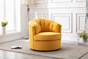 Yellow velvet modern leisure swivel accent chair by La Spezia additional picture 10