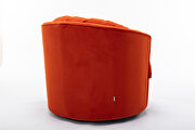 Orange velvet modern leisure swivel accent chair by La Spezia additional picture 12