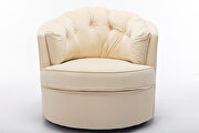 Ivory velvet modern leisure swivel accent chair by La Spezia additional picture 6