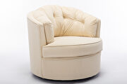 Ivory velvet modern leisure swivel accent chair by La Spezia additional picture 10