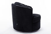 Black velvet modern leisure swivel accent chair by La Spezia additional picture 12