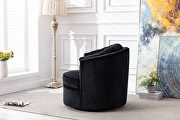 Black velvet modern leisure swivel accent chair by La Spezia additional picture 7