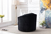 Black velvet modern leisure swivel accent chair by La Spezia additional picture 8