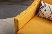 Accent armchair living room chair, yellow linen by La Spezia additional picture 11