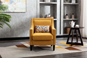 Accent armchair living room chair, yellow linen by La Spezia additional picture 12