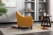 Accent armchair living room chair, yellow linen by La Spezia additional picture 13