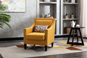 Accent armchair living room chair, yellow linen by La Spezia additional picture 14