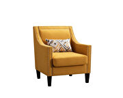 Accent armchair living room chair, yellow linen by La Spezia additional picture 9