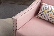 Accent armchair living room chair, pink linen by La Spezia additional picture 9