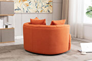 Orange modern swivel accent chair barrel chair for hotel living room by La Spezia additional picture 8