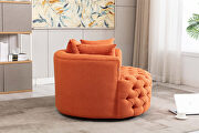 Orange modern swivel accent chair barrel chair for hotel living room by La Spezia additional picture 9