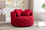 Red modern swivel accent chair barrel chair for hotel living room by La Spezia additional picture 11