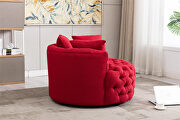 Red modern swivel accent chair barrel chair for hotel living room by La Spezia additional picture 5