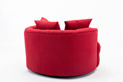 Red modern swivel accent chair barrel chair for hotel living room by La Spezia additional picture 9