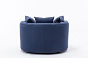 Navy modern swivel accent chair barrel chair for hotel living room by La Spezia additional picture 6