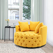 Yellow modern swivel accent chair barrel chair for hotel living room by La Spezia additional picture 7