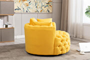 Yellow modern swivel accent chair barrel chair for hotel living room by La Spezia additional picture 8