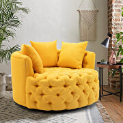 Yellow modern swivel accent chair barrel chair for hotel living room by La Spezia additional picture 9