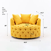 Yellow modern swivel accent chair barrel chair for hotel living room by La Spezia additional picture 10