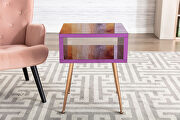 Mirror nightstand, end/ side table in purple finish by La Spezia additional picture 12