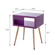 Mirror nightstand, end/ side table in purple finish by La Spezia additional picture 15