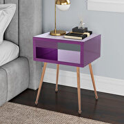 Mirror nightstand, end/ side table in purple finish by La Spezia additional picture 17