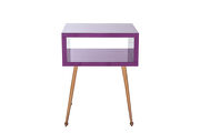 Mirror nightstand, end/ side table in purple finish by La Spezia additional picture 3