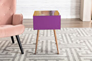 Mirror nightstand, end/ side table in purple finish by La Spezia additional picture 4