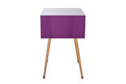 Mirror nightstand, end/ side table in purple finish by La Spezia additional picture 6