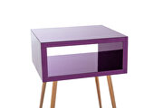 Mirror nightstand, end/ side table in purple finish by La Spezia additional picture 9