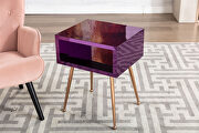 Mirror nightstand, end/ side table in purple finish by La Spezia additional picture 10