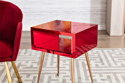 Mirror nightstand, end/ side table in wire red finish by La Spezia additional picture 13