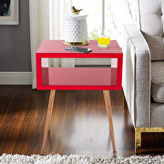 Mirror nightstand, end/ side table in wire red finish by La Spezia additional picture 16