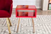 Mirror nightstand, end/ side table in wire red finish by La Spezia additional picture 4