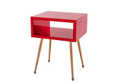 Mirror nightstand, end/ side table in wire red finish by La Spezia additional picture 5