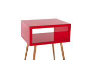 Mirror nightstand, end/ side table in wire red finish by La Spezia additional picture 10