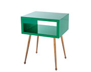 Mirror nightstand, end/ side table in green finish by La Spezia additional picture 2