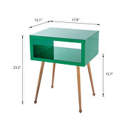Mirror nightstand, end/ side table in green finish by La Spezia additional picture 14