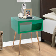 Mirror nightstand, end/ side table in green finish by La Spezia additional picture 15