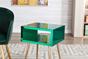 Mirror nightstand, end/ side table in green finish by La Spezia additional picture 8