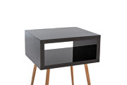 Mirror nightstand, end/ side table in black finish by La Spezia additional picture 6